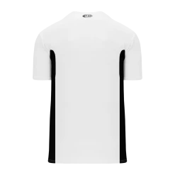 Athletic (AK) Knit Athletic Knit (AK) BA1343A-222 Adult White/Black One-Button Baseball Jersey