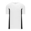 Athletic (AK) Knit Athletic Knit (AK) BA1343A-222 Adult White/Black One-Button Baseball Jersey