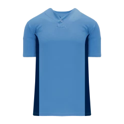 Athletic (AK) Knit Athletic Knit (AK) BA1343Y-229 Youth Sky Blue/Navy One-Button Baseball Jersey