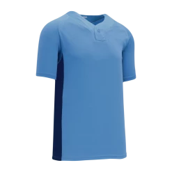 Athletic (AK) Knit Athletic Knit (AK) BA1343Y-229 Youth Sky Blue/Navy One-Button Baseball Jersey
