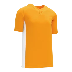 Athletic (AK) Knit Athletic Knit (AK) BA1343A-236 Adult Gold/White One-Button Baseball Jersey