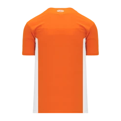 Athletic (AK) Knit Athletic Knit (AK) BA1343A-238 Adult Orange/White One-Button Baseball Jersey
