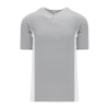 Athletic (AK) Knit Athletic Knit (AK) BA1343A-245 Adult Grey/White One-Button Baseball Jersey