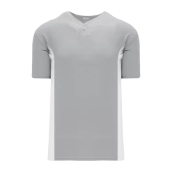 Athletic (AK) Knit Athletic Knit (AK) BA1343Y-245 Youth Grey/White One-Button Baseball Jersey Hockey