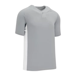 Athletic (AK) Knit Athletic Knit (AK) BA1343A-245 Adult Grey/White One-Button Baseball Jersey