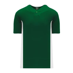 Athletic (AK) Knit Athletic Knit (AK) BA1343Y-260 Youth Dark Green/White One-Button Baseball Jersey Hockey