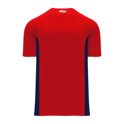 Athletic (AK) Knit Athletic Knit (AK) BA1343Y-268 Youth Red/Navy One-Button Baseball Jersey Hockey