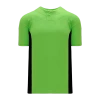 Athletic (AK) Knit Athletic Knit (AK) BA1343Y-269 Youth Lime Green/Black One-Button Baseball Jersey