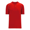 Athletic (AK) Knit Athletic Knit (AK) BA1344A-208 Adult Red/White Two-Button Baseball Jersey Hockey