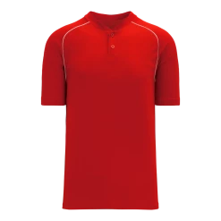Athletic (AK) Knit Athletic Knit (AK) BA1344Y-208 Youth Red/White Two-Button Baseball Jersey Hockey