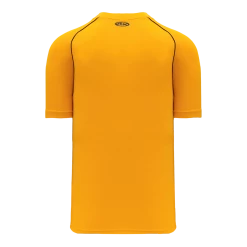 Athletic (AK) Knit Athletic Knit (AK) BA1344A-213 Adult Gold/Black Two-Button Baseball Jersey Hockey