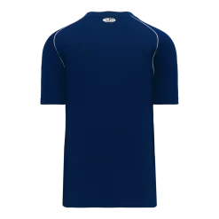 Athletic (AK) Knit Athletic Knit (AK) BA1344A-216 Adult Navy/White Two-Button Baseball Jersey