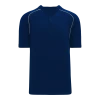 Athletic (AK) Knit Athletic Knit (AK) BA1344A-216 Adult Navy/White Two-Button Baseball Jersey