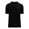 Athletic (AK) Knit Athletic Knit (AK) BA1344Y-221 Youth Black/White Two-Button Baseball Jersey Hockey