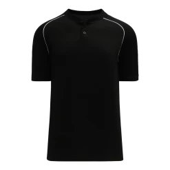 Athletic (AK) Knit Athletic Knit (AK) BA1344Y-221 Youth Black/White Two-Button Baseball Jersey Hockey
