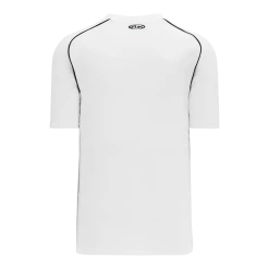 Athletic (AK) Knit Athletic Knit (AK) BA1344A-222 Adult White/Black Two-Button Baseball Jersey