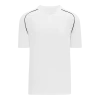 Athletic (AK) Knit Athletic Knit (AK) BA1344A-222 Adult White/Black Two-Button Baseball Jersey