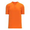 Athletic (AK) Knit Athletic Knit (AK) BA1344A-238 Adult Orange/White Two-Button Baseball Jersey Hockey