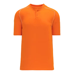 Athletic (AK) Knit Athletic Knit (AK) BA1344Y-238 Youth Orange/White Two-Button Baseball Jersey Hockey