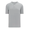 Athletic (AK) Knit Athletic Knit (AK) BA1344A-245 Adult Grey/White Two-Button Baseball Jersey Hockey