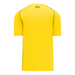 Athletic (AK) Knit Athletic Knit (AK) BA1344A-254 Adult Maize/Black Two-Button Baseball Jersey