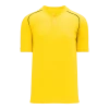 Athletic (AK) Knit Athletic Knit (AK) BA1344A-254 Adult Maize/Black Two-Button Baseball Jersey