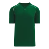 Athletic (AK) Knit Athletic Knit (AK) BA1344A-260 Adult Dark Green/White Two-Button Baseball Jersey