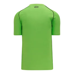 Athletic (AK) Knit Athletic Knit (AK) BA1344A-269 Adult Lime Green/Black Two-Button Baseball Jersey Hockey