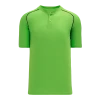 Athletic (AK) Knit Athletic Knit (AK) BA1344A-269 Adult Lime Green/Black Two-Button Baseball Jersey Hockey
