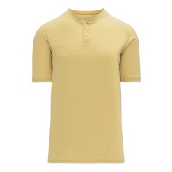 Athletic (AK) Knit Hockey Athletic Knit (AK) BA1344Y-280 Youth Vegas Gold/White Two-Button Baseball Jersey