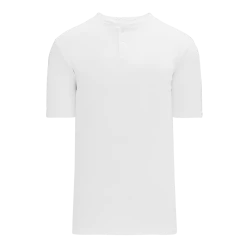 Athletic (AK) Knit Athletic Knit (AK) BA1347A-000 Adult White Two-Button Baseball Jersey