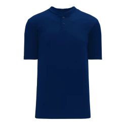 Athletic (AK) Knit Hockey Athletic Knit (AK) BA1347Y-004 Youth Navy Two-Button Baseball Jersey