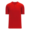 Athletic (AK) Knit Athletic Knit (AK) BA1347A-005 Adult Red Two-Button Baseball Jersey