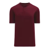 Athletic (AK) Knit Athletic Knit (AK) BA1347A-009 Adult Maroon Two-Button Baseball Jersey