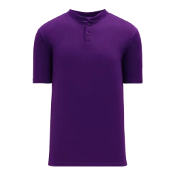 Athletic (AK) Knit Hockey Athletic Knit (AK) BA1347A-010 Adult Purple Two-Button Baseball Jersey