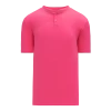 Athletic (AK) Knit Athletic Knit (AK) BA1347A-014 Adult Pink Two-Button Baseball Jersey Hockey