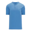 Athletic (AK) Knit Hockey Athletic Knit (AK) BA1347A-018 Adult Sky Blue Two-Button Baseball Jersey