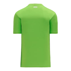 Athletic (AK) Knit Athletic Knit (AK) BA1347A-031 Adult Lime Green Two-Button Baseball Jersey