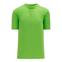Athletic (AK) Knit Hockey Athletic Knit (AK) BA1347Y-031 Youth Lime Green Two-Button Baseball Jersey