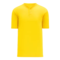 Athletic (AK) Knit Athletic Knit (AK) BA1347A-055 Adult Maize Two-Button Baseball Jersey