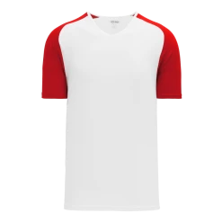 Athletic (AK) Knit Athletic Knit (AK) S1375M-209 Mens White/Red Soccer Jersey Hockey