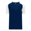 Athletic (AK) Knit Hockey Athletic Knit (AK) BA1375M-216 Mens Navy/White Pullover Baseball Jersey
