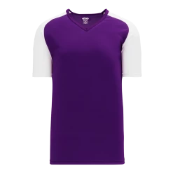 Athletic (AK) Knit Hockey Athletic Knit (AK) BA1375M-220 Mens Purple/White Pullover Baseball Jersey
