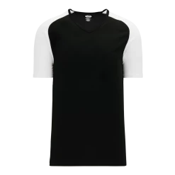 Athletic (AK) Knit Athletic Knit (AK) S1375M-221 Mens Black/White Soccer Jersey Hockey