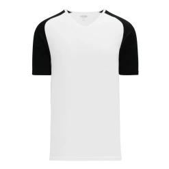 Athletic (AK) Knit Athletic Knit (AK) BA1375L-222 Ladies White/Black Pullover Baseball Jersey Hockey