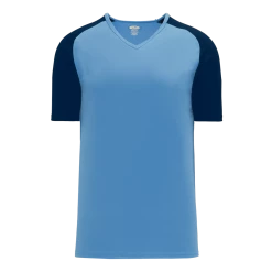 Athletic (AK) Knit Athletic Knit (AK) BA1375Y-232 Youth Sky Blue/Navy Pullover Baseball Jersey Hockey