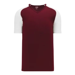 Athletic (AK) Knit Athletic Knit (AK) BA1375Y-233 Youth Maroon/White Pullover Baseball Jersey Hockey