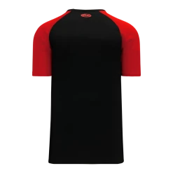 Athletic (AK) Knit Athletic Knit (AK) BA1375Y-249 Youth Black/Red Pullover Baseball Jersey Hockey