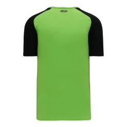 Athletic (AK) Knit Athletic Knit (AK) BA1375Y-269 Youth Lime Green/Black Pullover Baseball Jersey