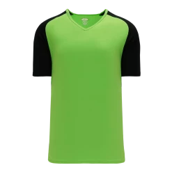 Athletic (AK) Knit Athletic Knit (AK) BA1375L-269 Ladies Lime Green/Black Pullover Baseball Jersey